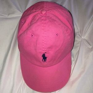 Pink Polo Strap Hat